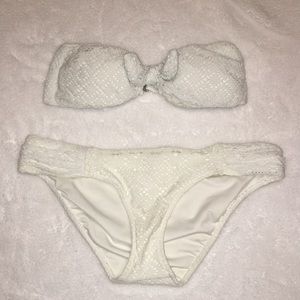 Victoria’s Secret White Lace Matching Bikini Set